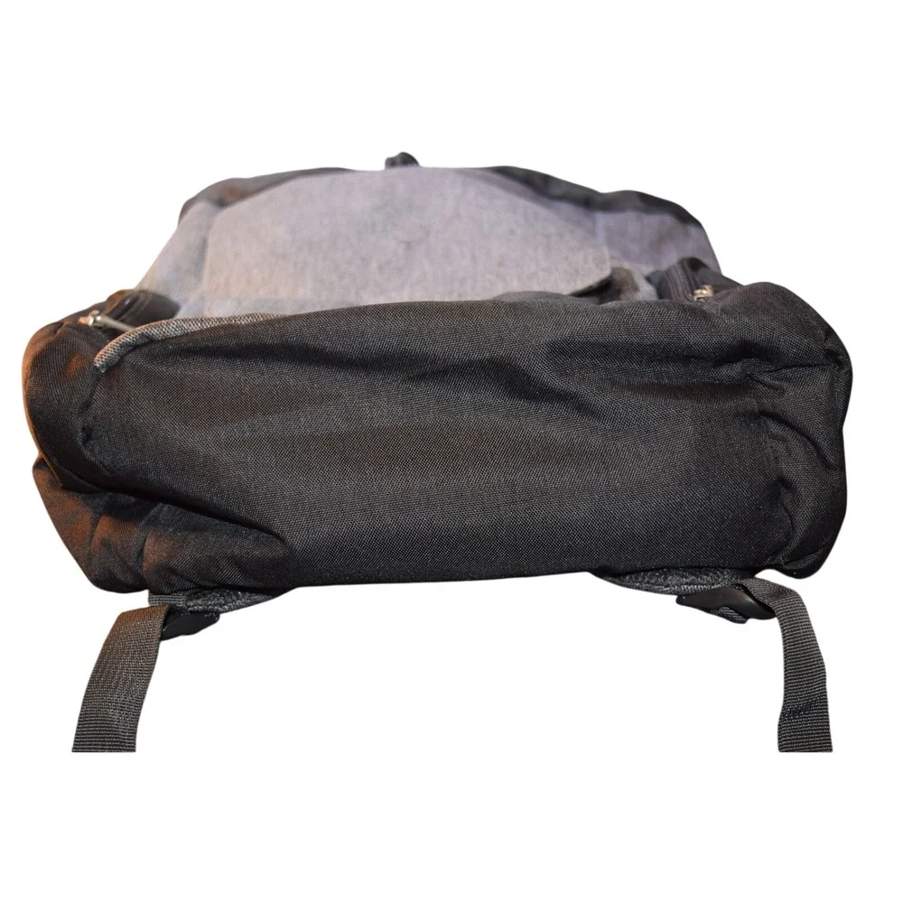 Eddie Bauer First Adventure Diaper Backpack‎ Unisex Grey Herringbone EUC Buckle